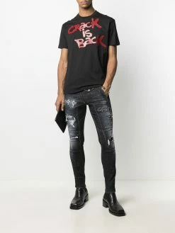 Dsquared2 jean skinny à effet usé