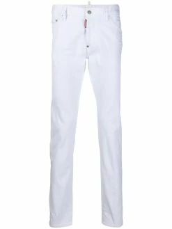 Dsquared2 jean droit Ă taille mi-haute