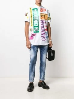 Dsquared2 jean slim à effet usé