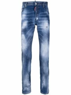 Dsquared2 jean slim à effet usé