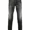 Dsquared2 jean slim à effet usé