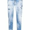 Dsquared2 jean court à effet usé