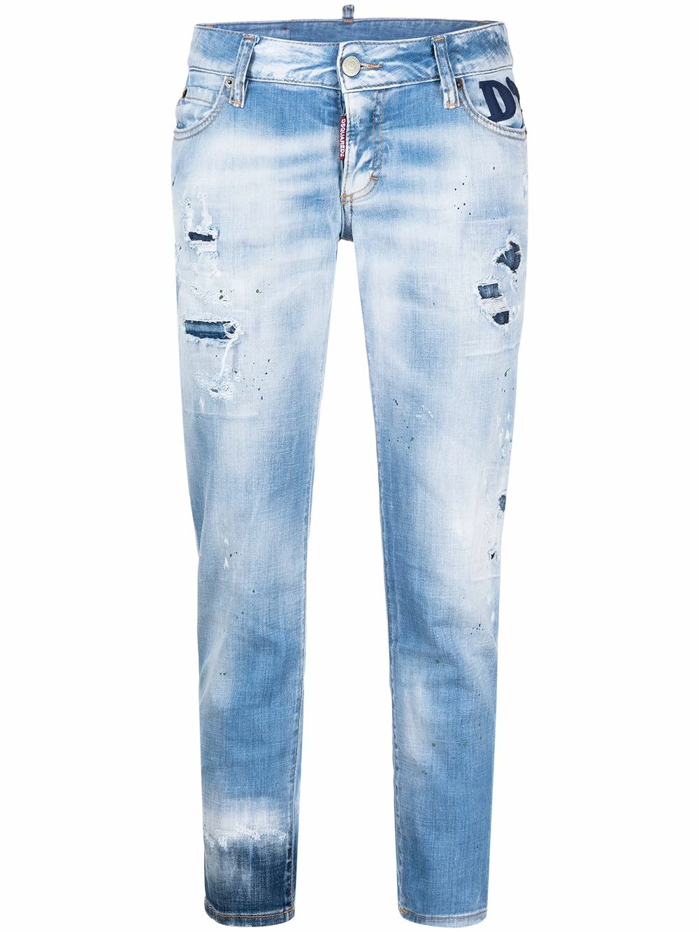 Soldes Dsquared2 Jean court à effet usé jeans courts femme 3 Dsquared2 jean court à effet usé