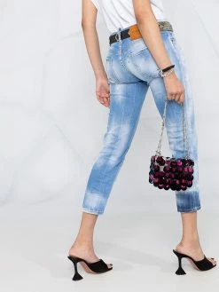 Soldes Dsquared2 Jean court à effet usé jeans courts femme 12 Dsquared2 jean court à effet usé