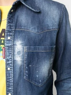 Dsquared2 chemise en denim à effet usé