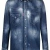 Dsquared2 chemise en denim à effet usé