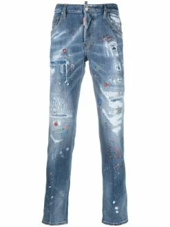 Dsquared2 jean à effet taches de peinture
