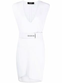 Dsquared2 robe ceinturée à ourlet asymétrique