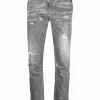 Dsquared2 jean skinny crop à effet usé