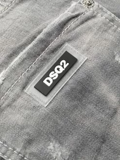 Dsquared2 jean skinny crop à effet usé