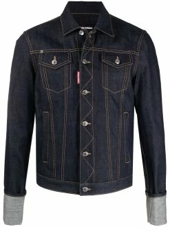 Dsquared2 veste en jean à coutures contrastantes