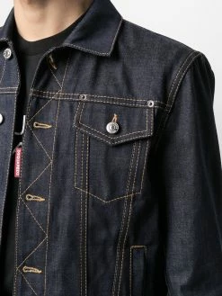 Dsquared2 veste en jean à coutures contrastantes