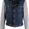 En Remise Dsquared2 Veste en jean à manches contrastantes vestes en jean homme 1 Dsquared2 veste en jean à manches contrastantes