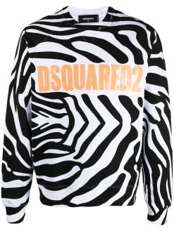 Dsquared2 sweat à imprimé zèbre