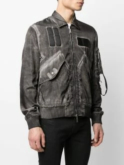 Dsquared2 Prix Allégé Veste zippée à effet délavé vestes homme 9 Dsquared2 veste zippée à effet délavé