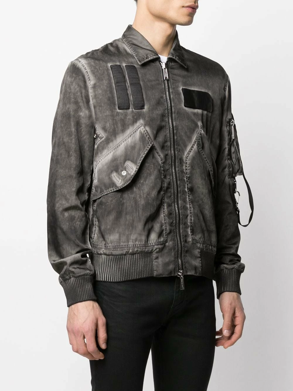 Dsquared2 Prix Allégé Veste zippée à effet délavé vestes homme 5 Dsquared2 veste zippée à effet délavé