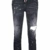 Dsquared2 Un Tarif Préférentiel Jean crop à effet taches de peinture jeans courts femme 2 Dsquared2 jean crop à effet taches de peinture