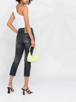 Dsquared2 jean crop à effet taches de peinture