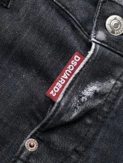 Dsquared2 jean crop à effet taches de peinture