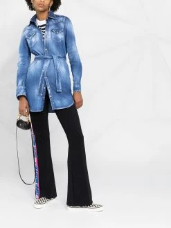 Dsquared2 chemise en jean à effet usé