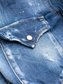 Dsquared2 chemise en jean à effet usé