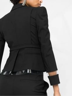 Dsquared2 blazer crop à empiècement transparent