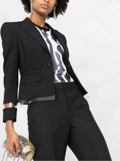 Dsquared2 blazer crop à empiècement transparent