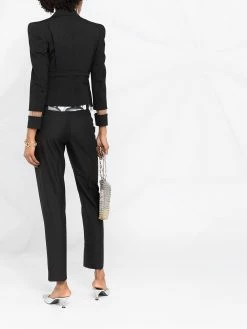 Dsquared2 blazer crop à empiècement transparent