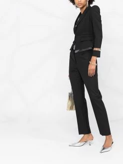 Dsquared2 blazer crop à empiècement transparent