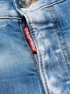 Dsquared2 jean droit à effet usé