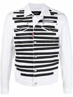 Dsquared2 veste en jean à logo imprimé