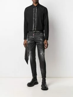 Dsquared2 chemise à détails de clous