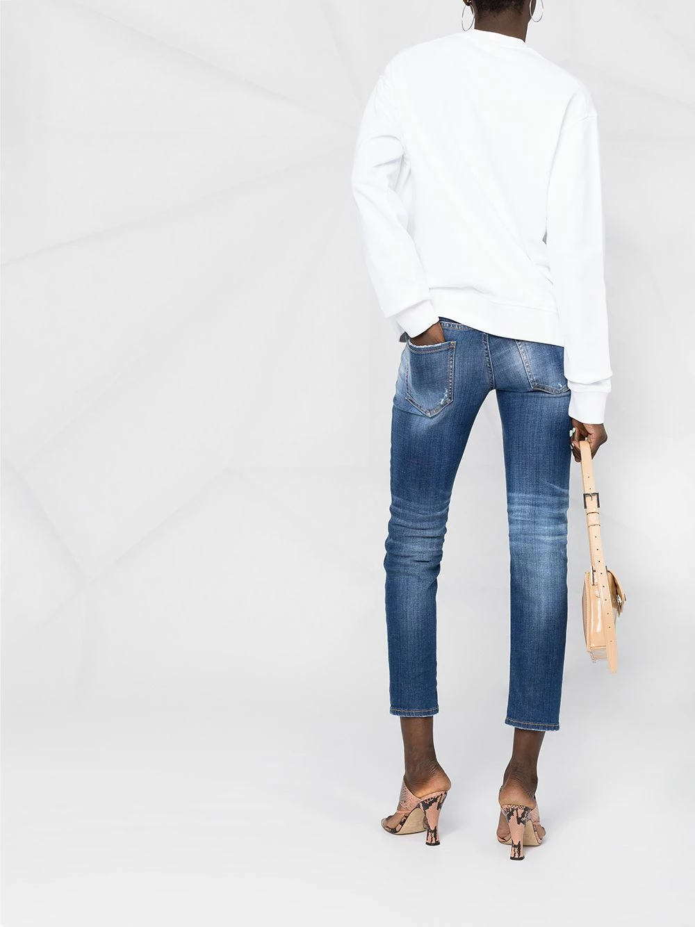 Dsquared2 qualité absolue Jean skinny à effet usé jeans skinny femme 8 Dsquared2 jean skinny à effet usé