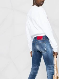 Dsquared2 qualité absolue Jean skinny à effet usé jeans skinny femme 12 Dsquared2 jean skinny à effet usé