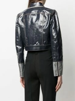 Dsquared2 veste en jean à fini enduit