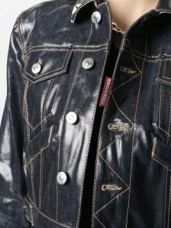 Dsquared2 veste en jean à fini enduit