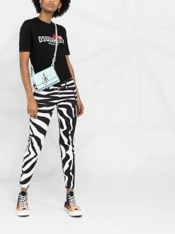 Dsquared2 pantalon court à imprimé zèbre