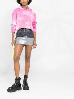 Dsquared2 minijupe en jean à ourlet retroussé