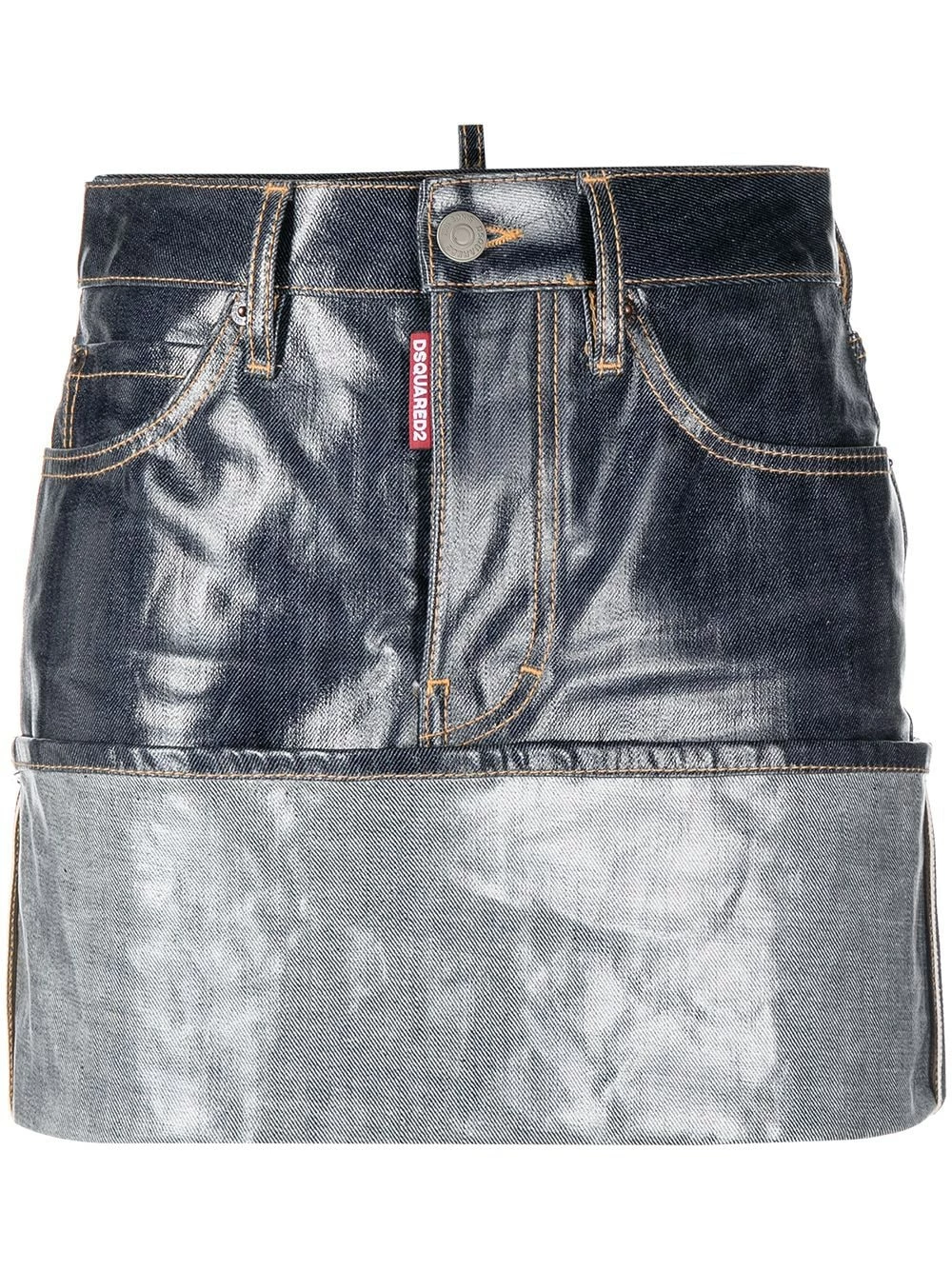 Dsquared2 Prix Avantageux Minijupe en jean à ourlet retroussé jupes droites femme 3 Dsquared2 minijupe en jean à ourlet retroussé