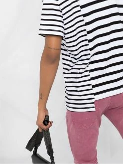 Dsquared2 t-shirt rayé asymétrique