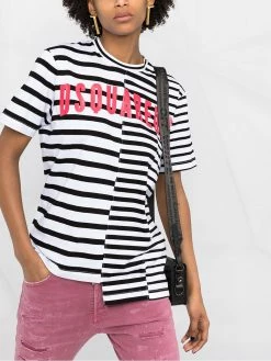 Dsquared2 t-shirt rayé asymétrique