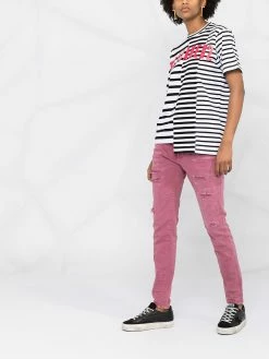 Dsquared2 t-shirt rayé asymétrique