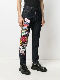 Dsquared2 jean slim à détail de patch