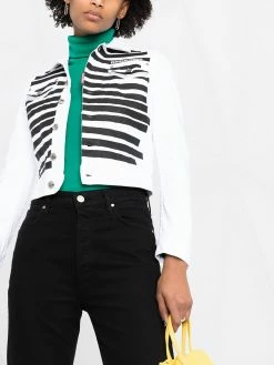 Première Qualité Dsquared2 Veste en jean à rayures vestes en jean femme 14 Dsquared2 veste en jean à rayures