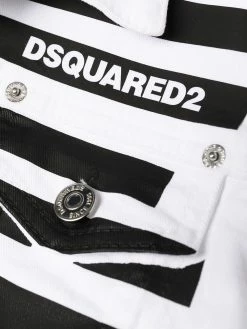 Première Qualité Dsquared2 Veste en jean à rayures vestes en jean femme 16 Dsquared2 veste en jean à rayures