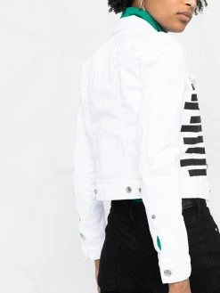 Première Qualité Dsquared2 Veste en jean à rayures vestes en jean femme 12 Dsquared2 veste en jean à rayures