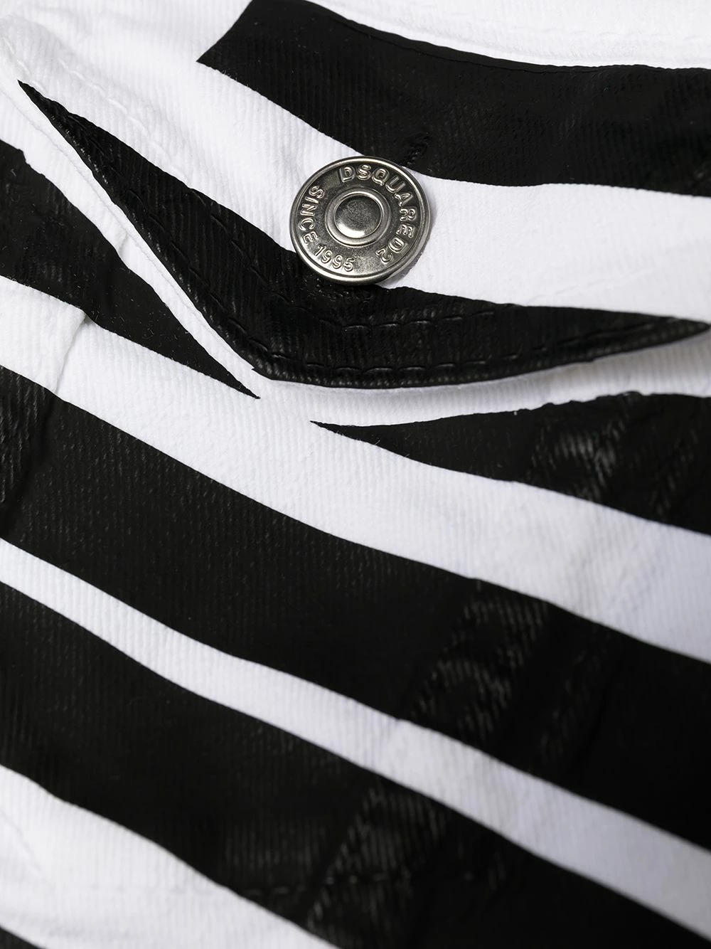 Première Qualité Dsquared2 Veste en jean à rayures vestes en jean femme 10 Dsquared2 veste en jean à rayures