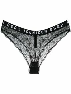 Dsquared2 culotte en dentelle à bande logo