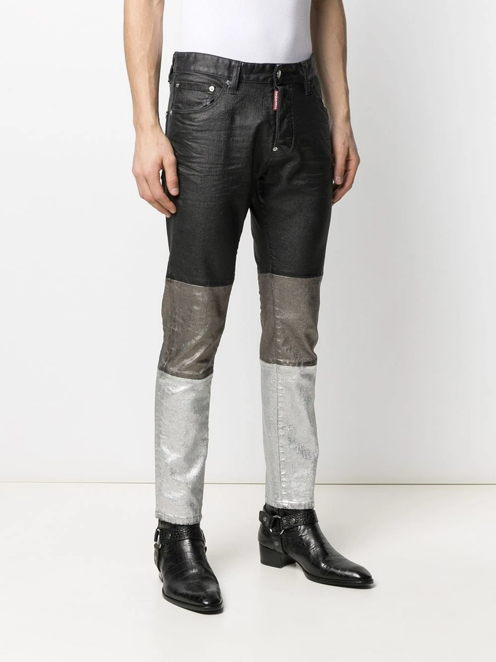 Dsquared2 Jean slim à design à empiècements Prix Imbattable denim homme 5 Dsquared2 jean slim à design à empiècements