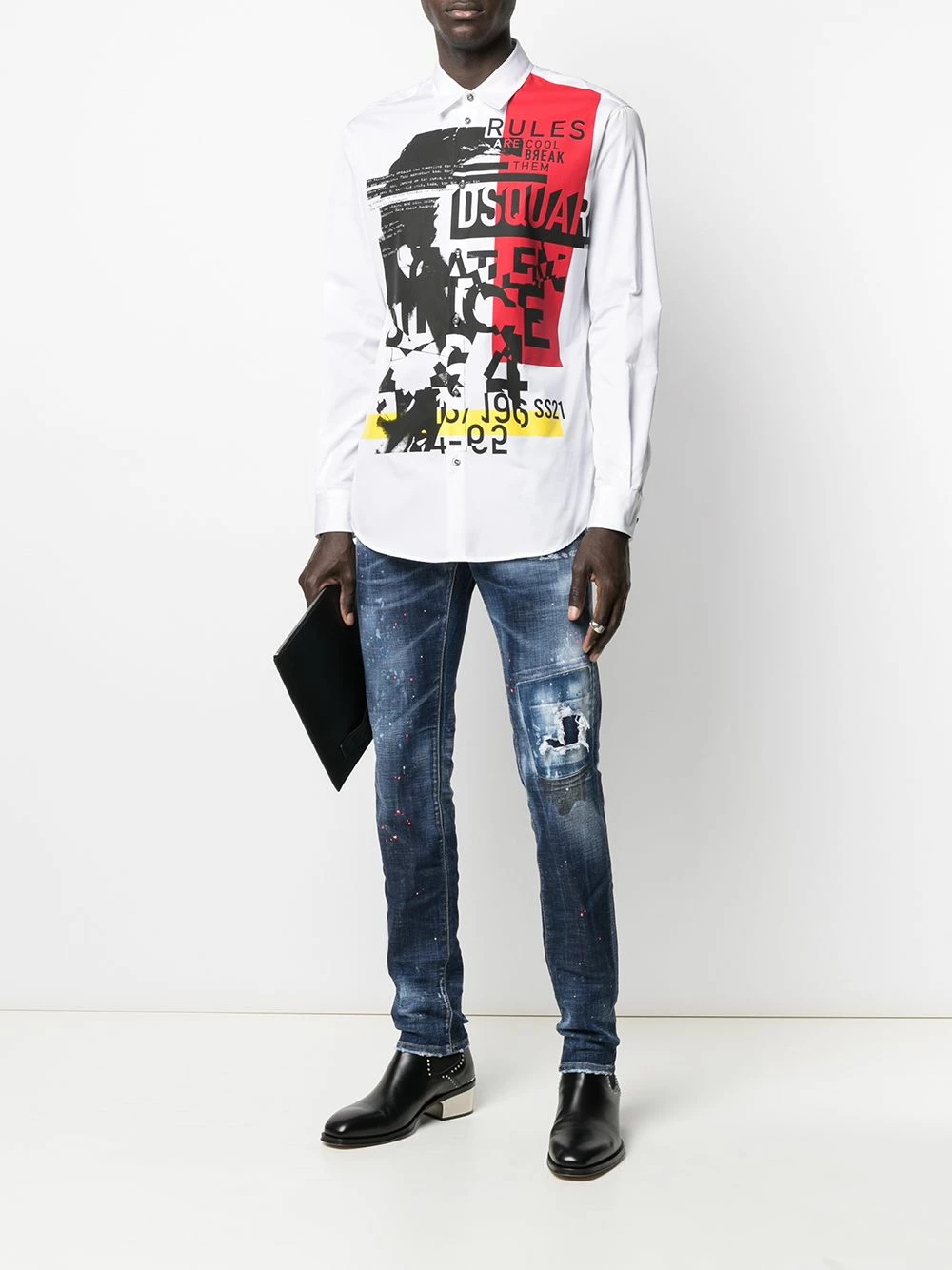 Prix Discount Dsquared2 Jean skinny à effet usé jeans skinny homme 4 Dsquared2 jean skinny à effet usé